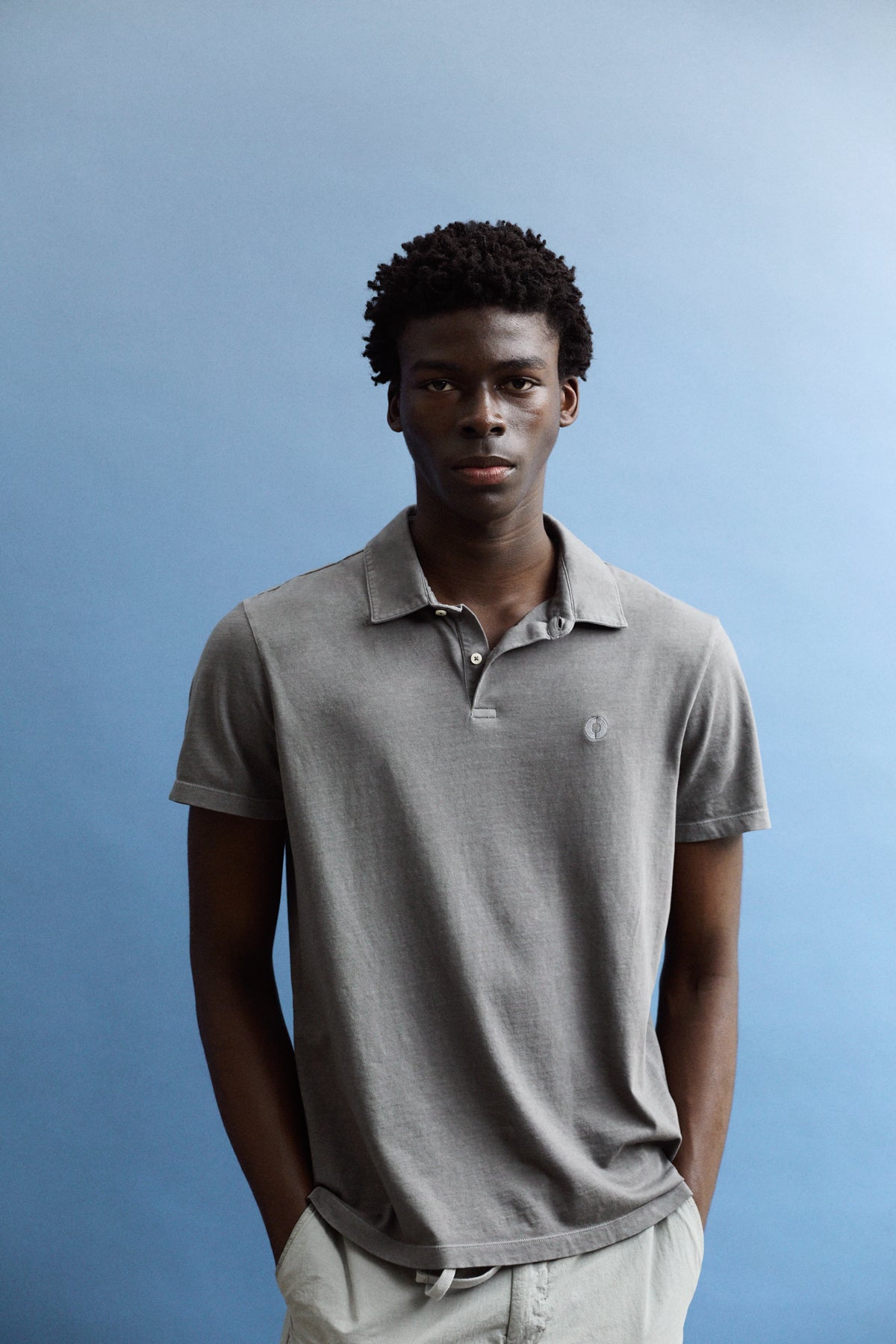 POLOSHIRT THEO DUNKELGRAU