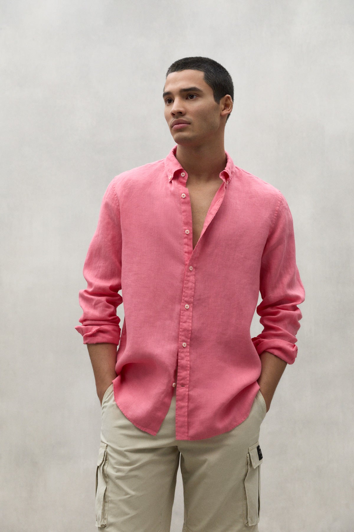 CHEMISE EN LIN MALIBU ROUGE
