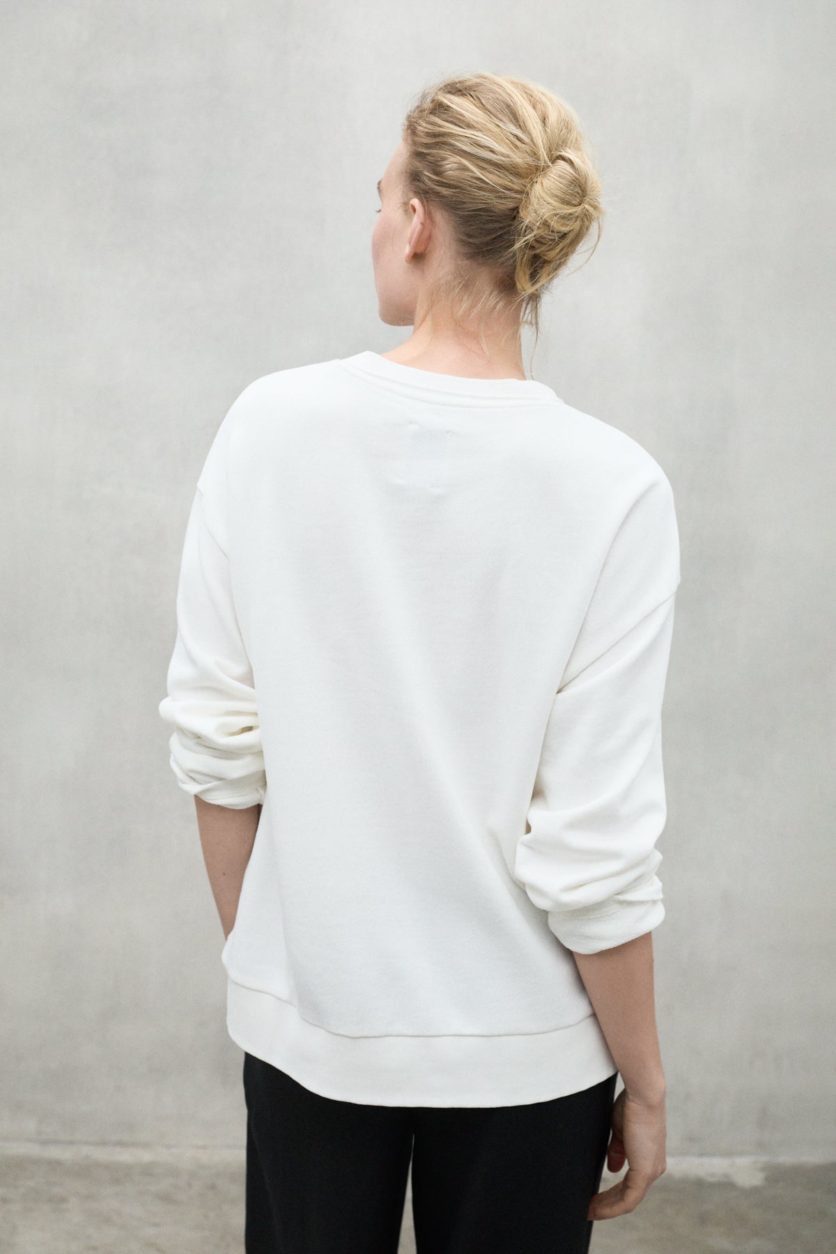 WHITE ANKARA SWEATSHIRT