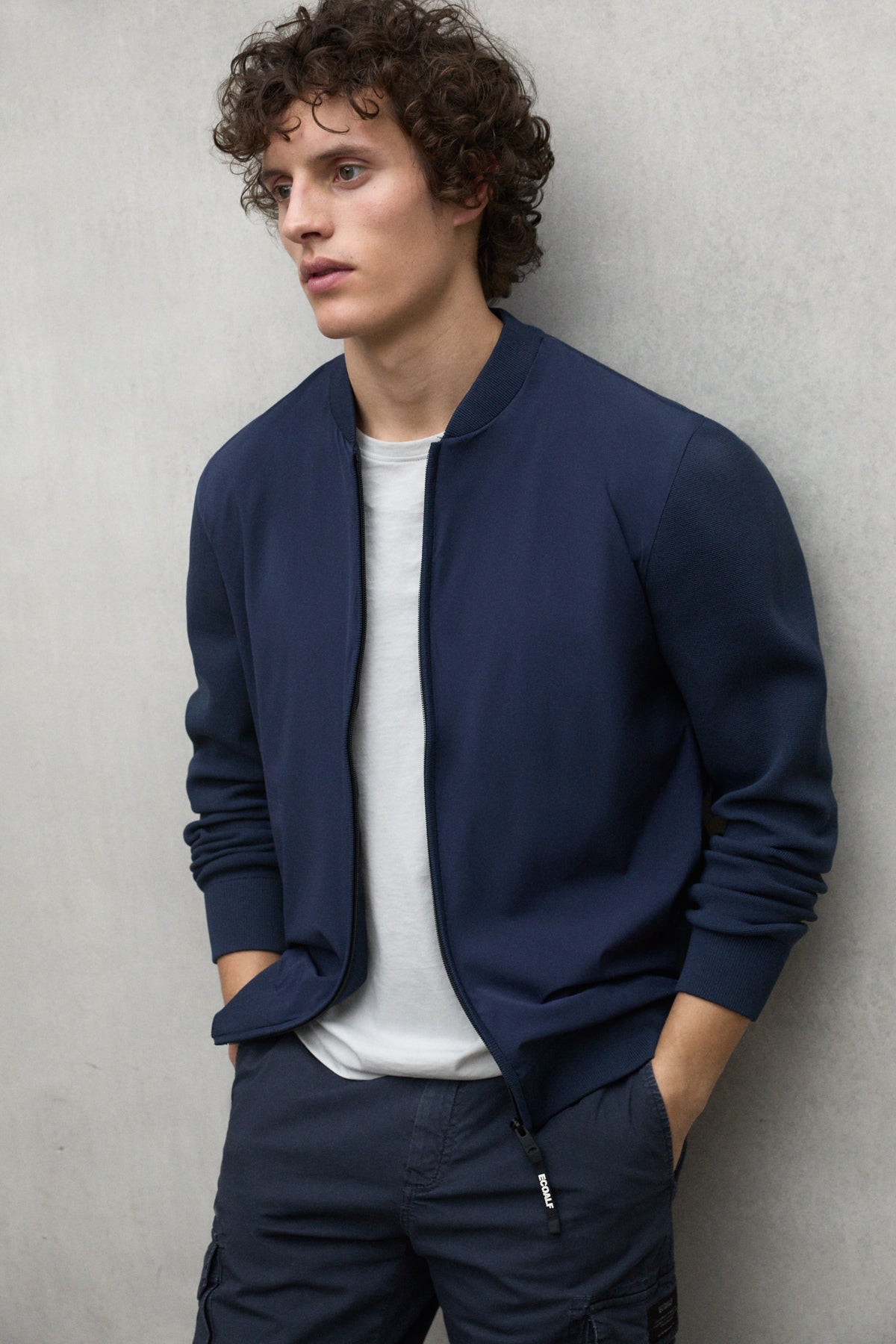 CHAQUETA DE PUNTO KOBUS AZUL MARINO