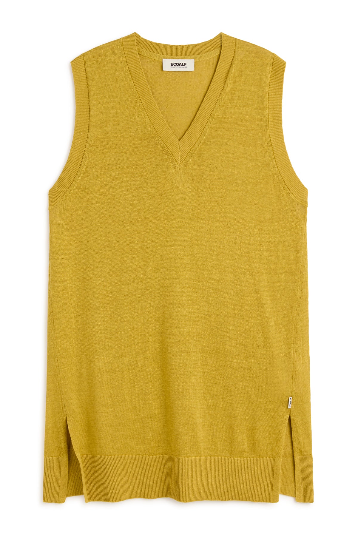 VESTE SANS MANCHE EN LIN TOMILLO JAUNE